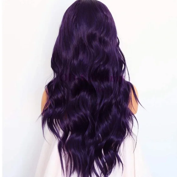 ?KARI 24” Purple Body Wave Lace Front Wig *NWT*? Karissa Hair Purple Lace Front Wigs for Women Body Wave Long  main image 4